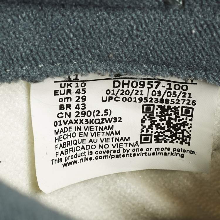 Pre Owned Nike Dunk SE Sail Multi Camo Size 45 Multicolor Leather and Canvas Low Top Sneakers