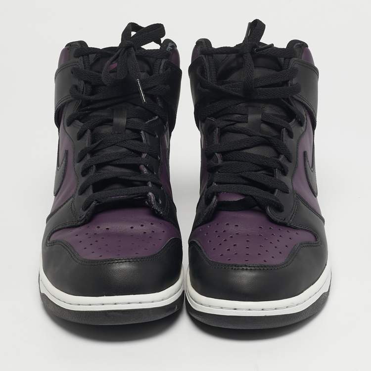 مملوكة مسبقًا Nike Dunk High Size 45 Purple/Black Leather High Top Sneakers