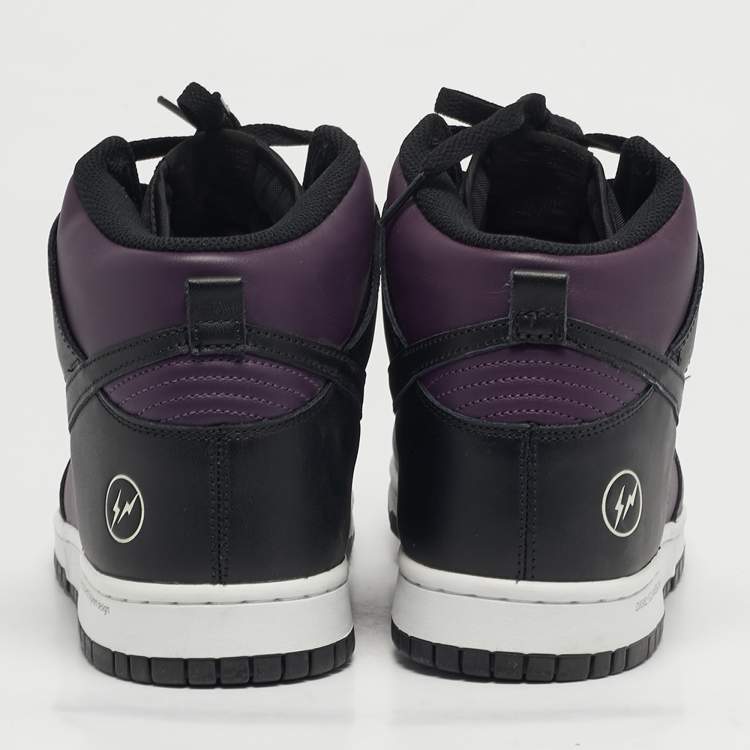 مملوكة مسبقًا Nike Dunk High Size 45 Purple/Black Leather High Top Sneakers