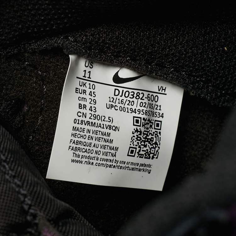 مملوكة مسبقًا Nike Dunk High Size 45 Purple/Black Leather High Top Sneakers