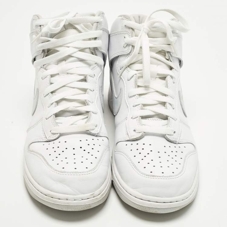 Pre Owned Nike Dunk High Size 45.5 Two Tone Leather High Top Sneakers