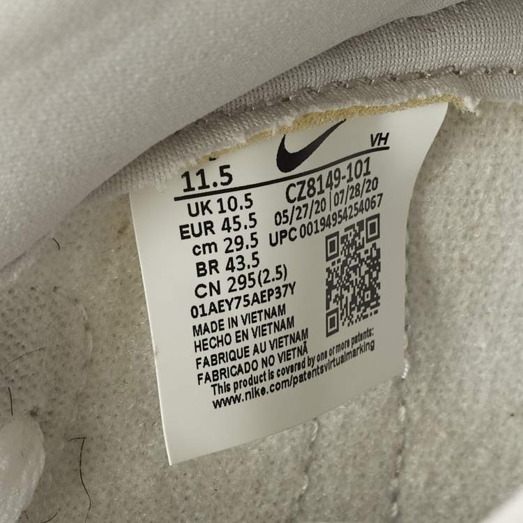 Pre Owned Nike Dunk High Size 45.5 Two Tone Leather High Top Sneakers