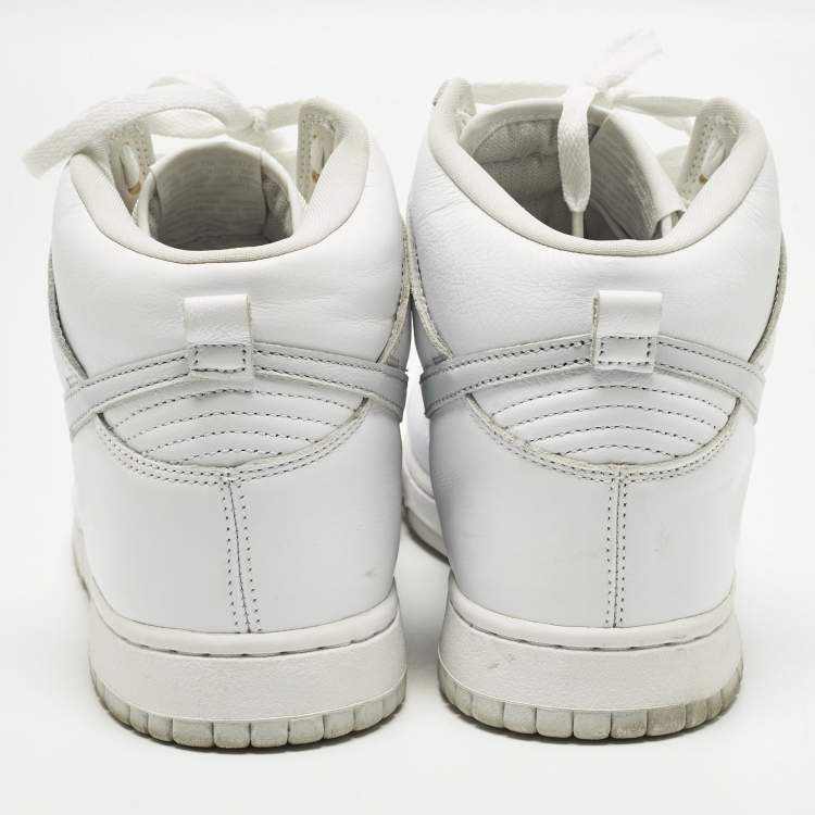 Pre Owned Nike Dunk High Size 45.5 Two Tone Leather High Top Sneakers