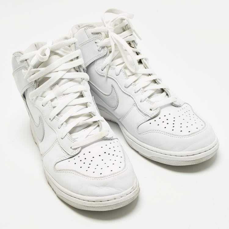 Pre Owned Nike Dunk High Size 45.5 Two Tone Leather High Top Sneakers