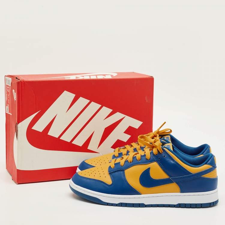 Pre Owned Nike Dunk UCLA Size 46 Blue/Yellow Leather Low Top Sneakers