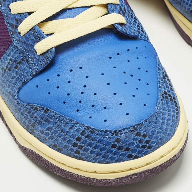 Pre Owned Nike Dunk Undefeated 5 On It Dunk vs. AF1 Size 45 Multicolor Nubuck and Leather Low Top Sneakers