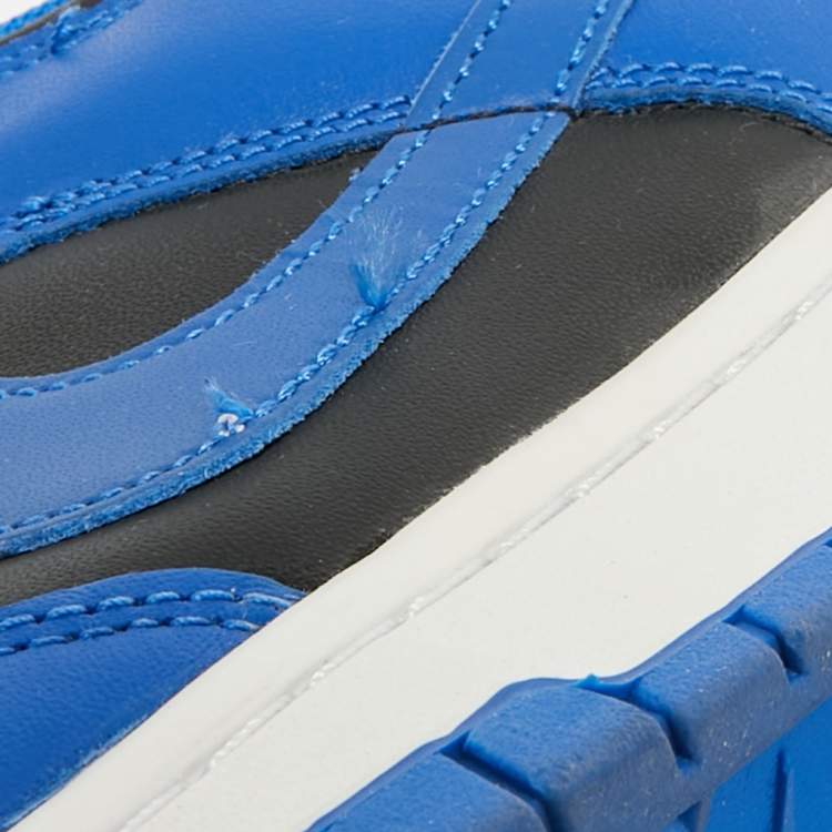 Pre Owned Nike Dunk Hyper Cobalt Size 45 Blue/Black Leather Low Top Sneakers