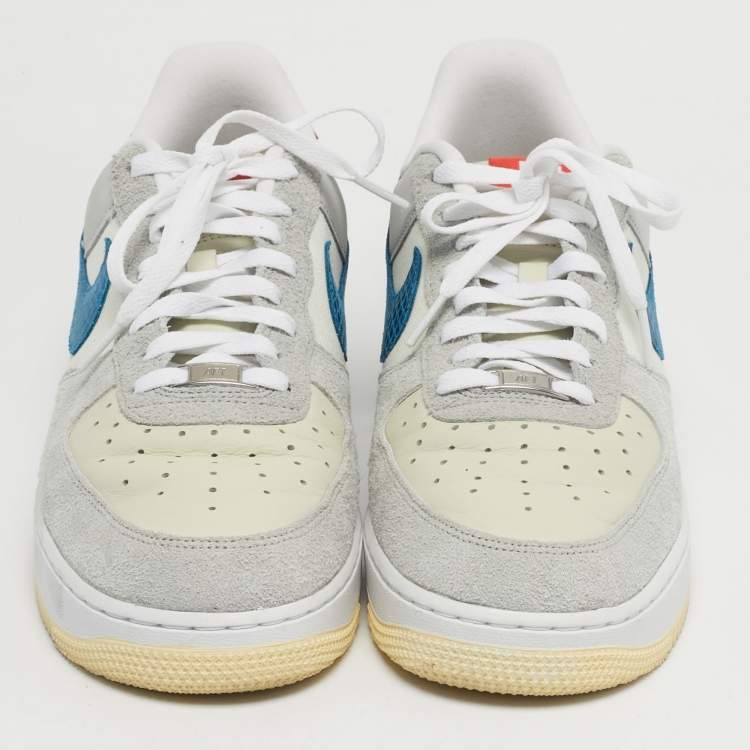 Pre Owned Nike Air Force 1 SP Undefeated 5 On It Dunk vs. AF1 Size 45 Multicolor Leather and Suede Low Top Sneakers 