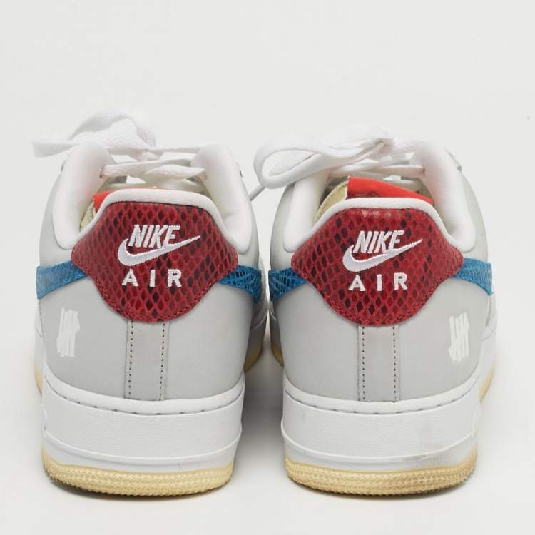 Pre Owned Nike Air Force 1 SP Undefeated 5 On It Dunk vs. AF1 Size 45 Multicolor Leather and Suede Low Top Sneakers 