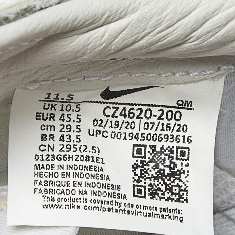 Pre Owned Nike SB Blazer Medicom Toy Size 45.5 Cream Calf Hair Low Top Sneakers