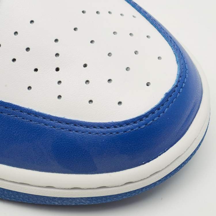 Pre Owned Nike Dunk Game Royal Size 45 Blue/White Leather High Top Sneakers