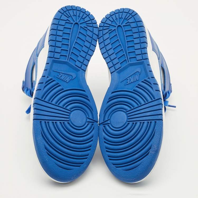 Pre Owned Nike Dunk Game Royal Size 45 Blue/White Leather High Top Sneakers