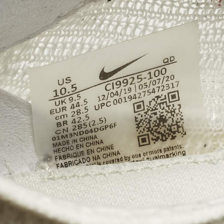 Pre Owned Nike Air Zoom Alpha Size 44.5 White Mesh Next% Watermelon Low Top Sneakers