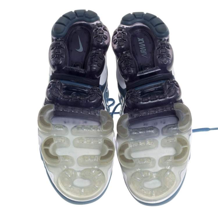Pre Owned Nike Light Blue Neoprene Fabric Air Vapormax Plus Sneakers Size 43
