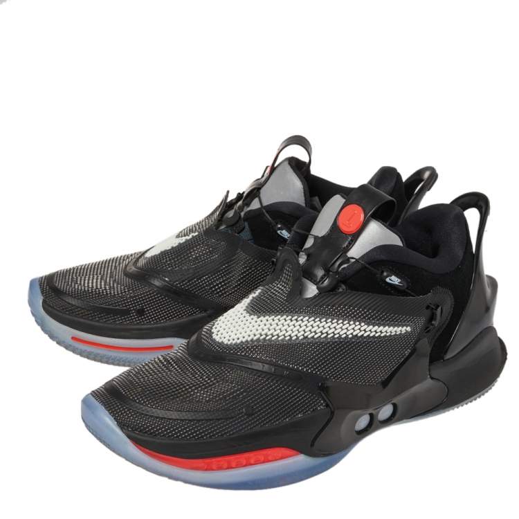 Pre Owned Nike Black Polyurethane And Suede Adapt BB 2.0 Low Top Sneakers Size 42.5