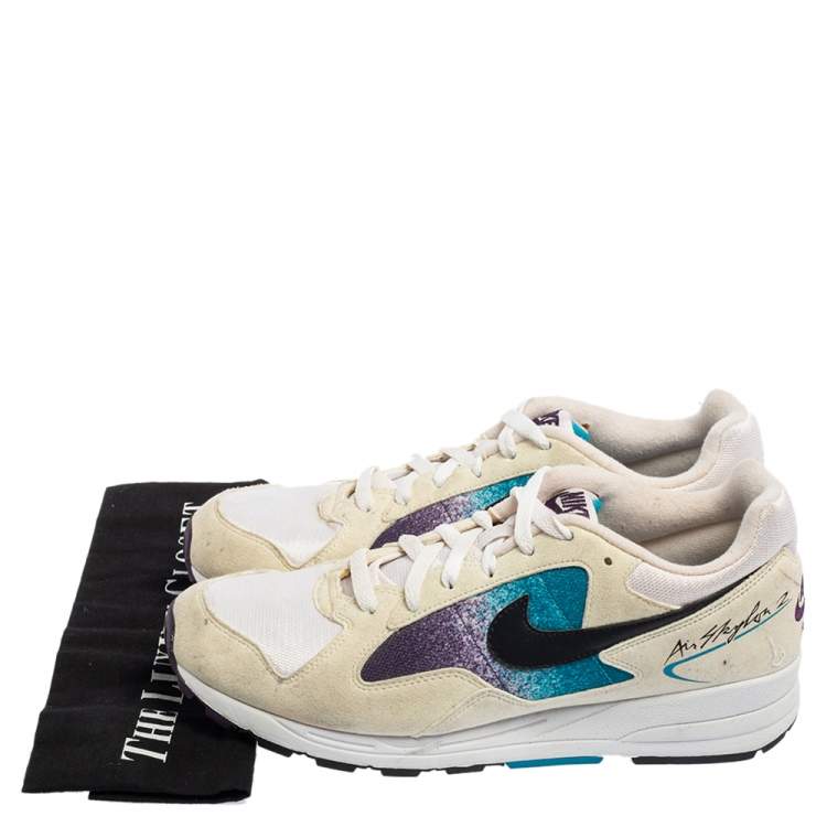 Pre Owned Nike Multicolor Suede And Mesh Skylon 2 Sneakers Size 43