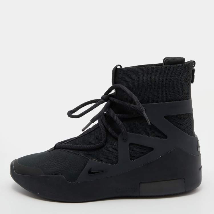 verwijderen Turbulentie hoog Nike Air X Fear Of God Black Leather and Mesh High Top Sneakers Size 42.5  Nike | TLC