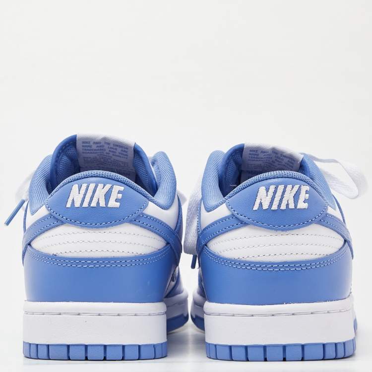 Pre Owned Nike Blue/White Leather Dunk Low Cools Down “Polar Blue” Sneakers Size 45