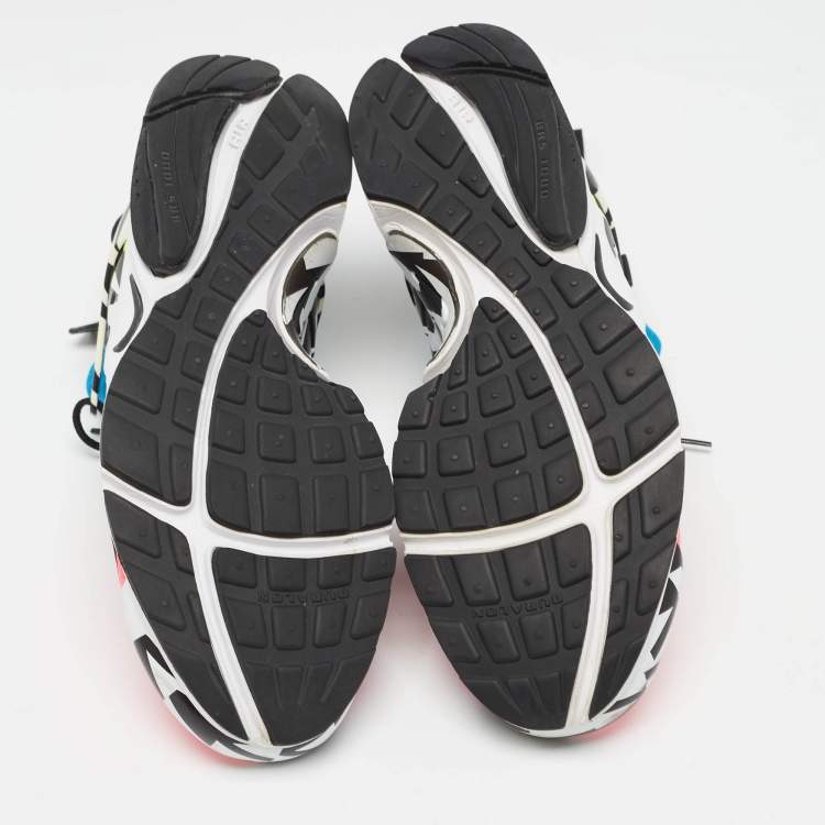 Pre Owned Nike Acronym x Air Presto Multicolor Fabric and Leather Mid Racer Sneakers Size 45