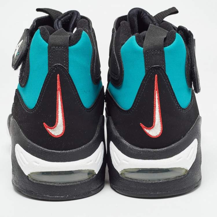 Pre Owned Nike Air Black/Green Nubuck Griffey Max 1 Sneakers Size 42.5