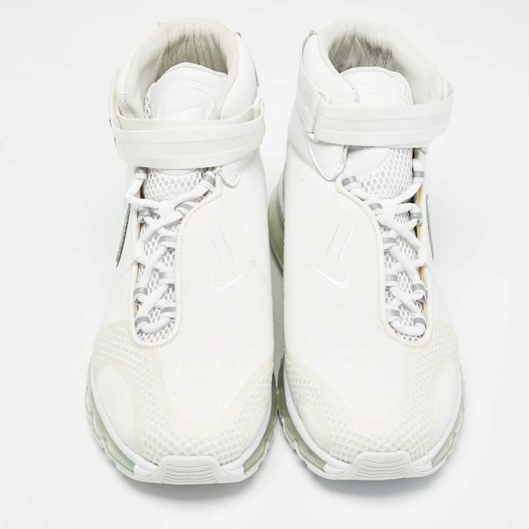 Pre Owned Nike Air White Canvas Max 360 Hi Kim Jones Sneakers Size 42.5