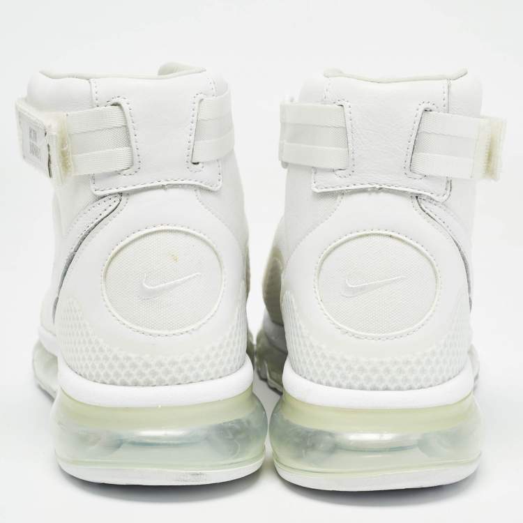 Pre Owned Nike Air White Canvas Max 360 Hi Kim Jones Sneakers Size 42.5