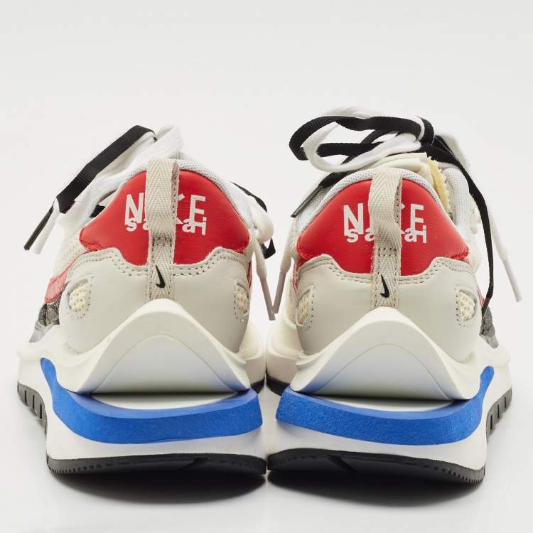Pre Owned Nike x Sacai Multicolor Mesh and Suede Vaporwaffle Sport Fuchsia Game Royal Sneakers Size 43