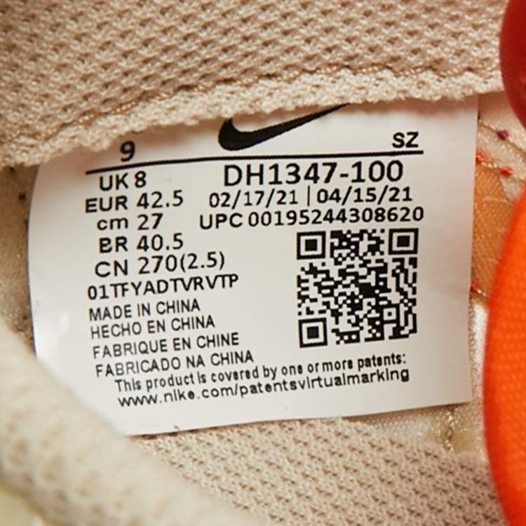 Pre Owned Nike x Sacai Multicolor Suede and Mesh LD Waffle CLOT Kiss of Death Orange Blaze Sneakers Size 42.5