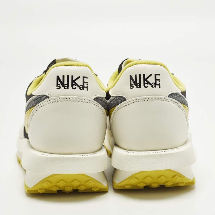 مملوكة مسبقًا Nike x Sacai x Undercover LD Waffle Black Bright Citron Size 45 Multicolor Leather and Nylon Low Top Sneakers