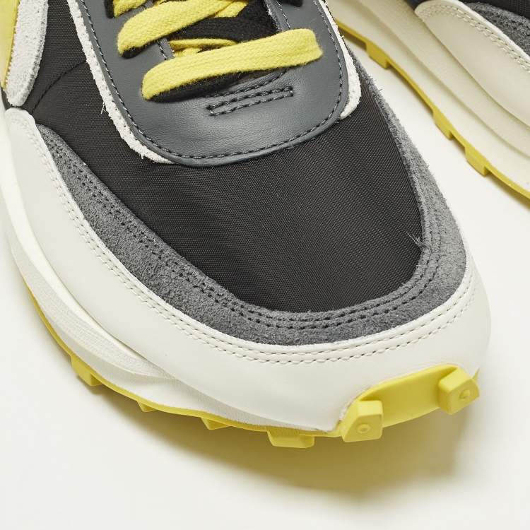 مملوكة مسبقًا Nike x Sacai x Undercover LD Waffle Black Bright Citron Size 45 Multicolor Leather and Nylon Low Top Sneakers