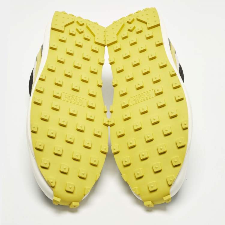 مملوكة مسبقًا Nike x Sacai x Undercover LD Waffle Black Bright Citron Size 45 Multicolor Leather and Nylon Low Top Sneakers