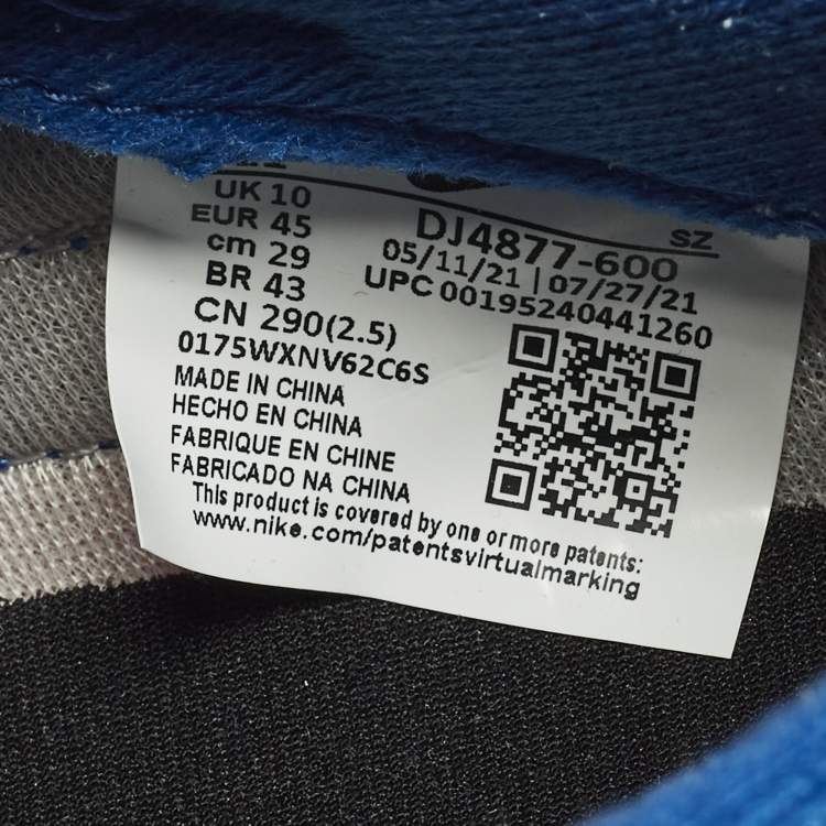 Pre Owned Nike x Sacai x Undercover LD Waffle Night Maroon Team Royal Size 45 Multicolor Leather and Nylon Low Top Sneakers