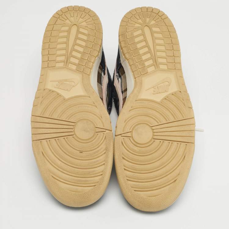 Pre Owned Nike x Sacai Multicolor Canvas and Denim Scott SB Dunk Low Top Sneakers Size 44.5