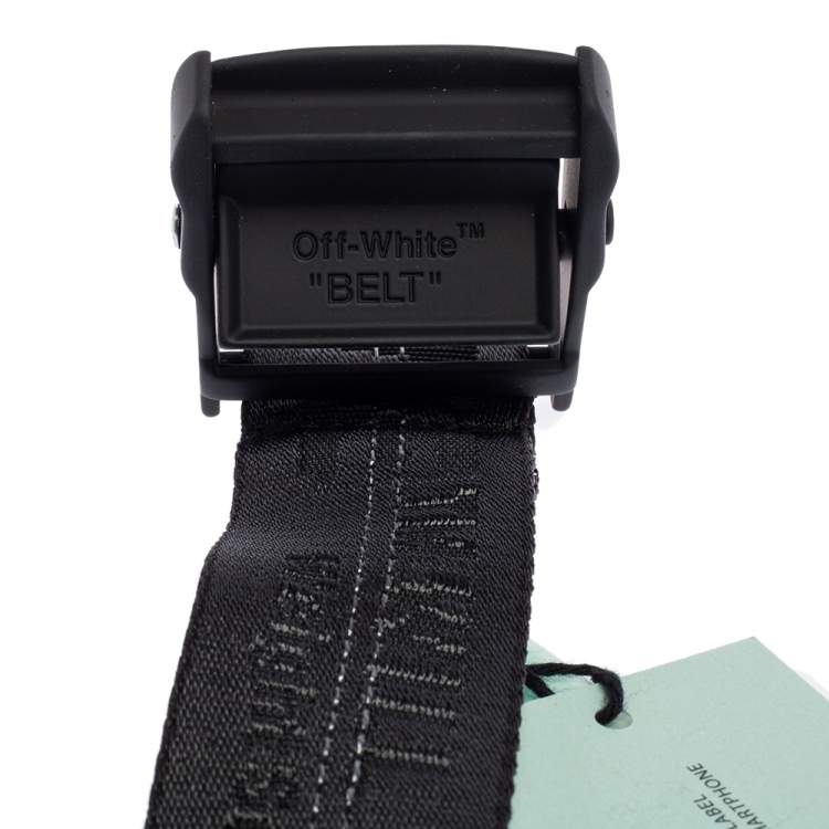 Pre Owned Off-White Black Nylon Classic Industrial Belt 200CM