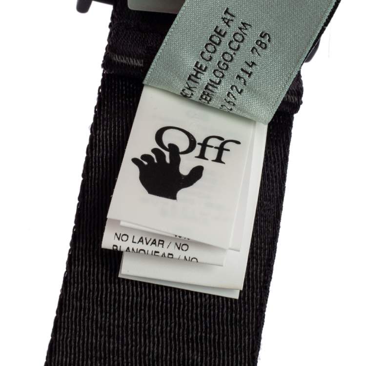Pre Owned Off-White Black Nylon Classic Industrial Belt 200CM