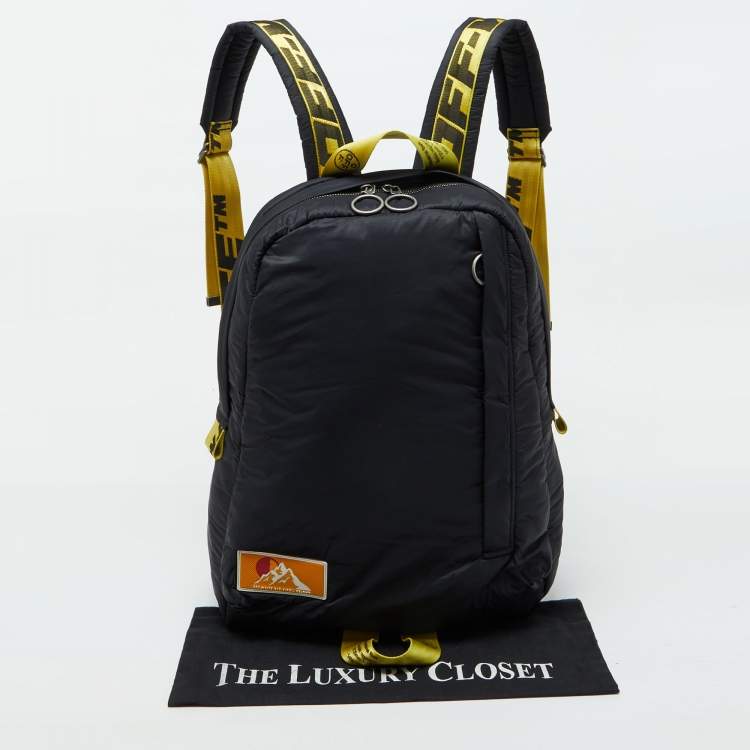 Pre Owned Off-White Black Nylon Industrial Puffy Backpack