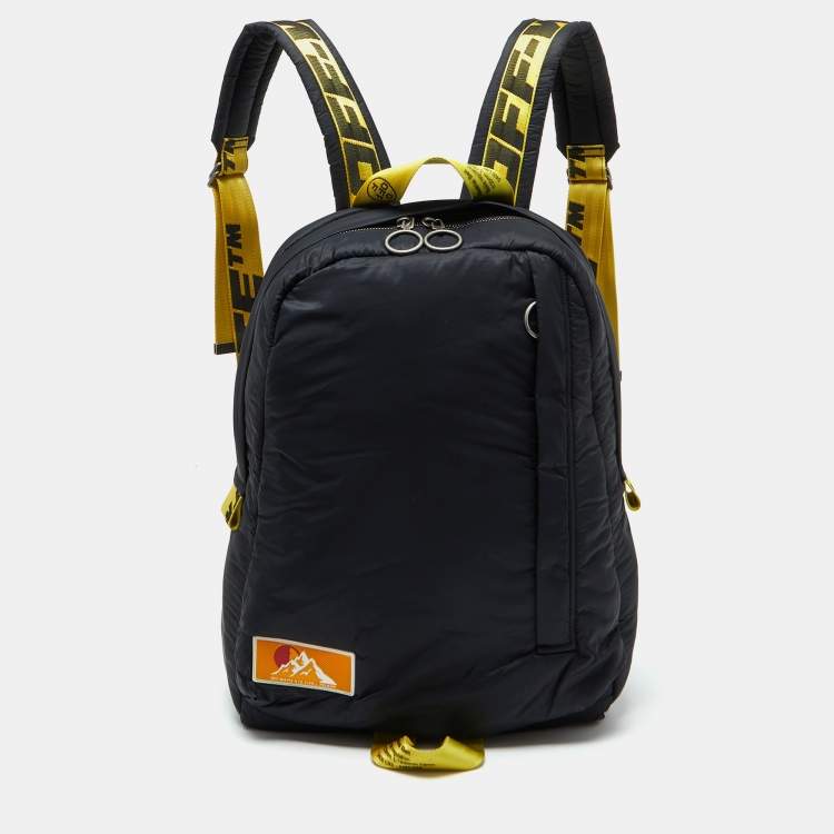 Pre Owned Off-White Black Nylon Industrial Puffy Backpack