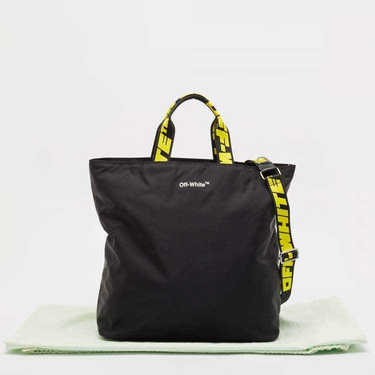 Pre Owned Off-White Black Nylon Hard Core Tote