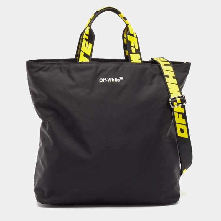 Pre Owned Off-White Black Nylon Hard Core Tote