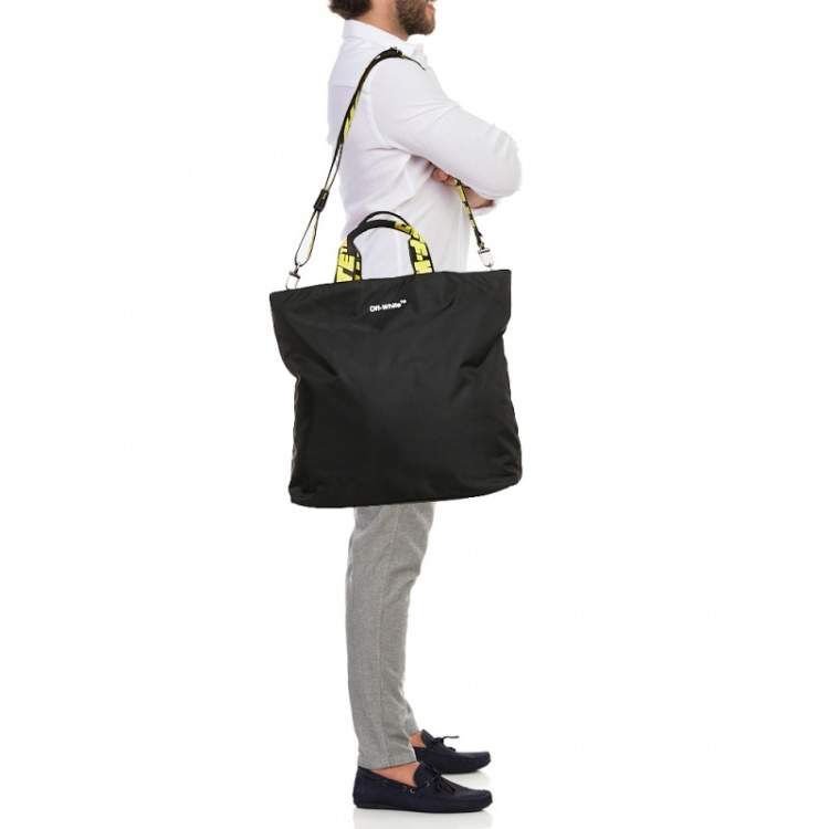 Pre Owned Off-White Black Nylon Hard Core Tote