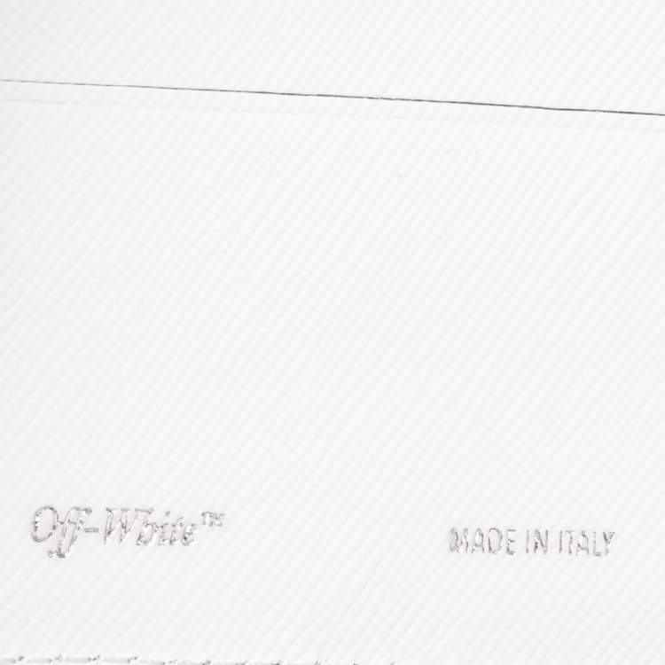 Pre Owned Off-White White Leather Arrow Card Holder