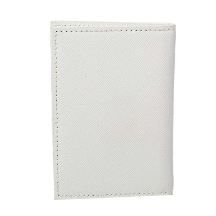 Pre Owned Off-White White Leather Arrow Card Holder