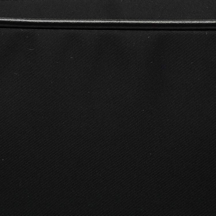 Pre Owned Off-White Black Nylon Logo Print Wristlet Clutch