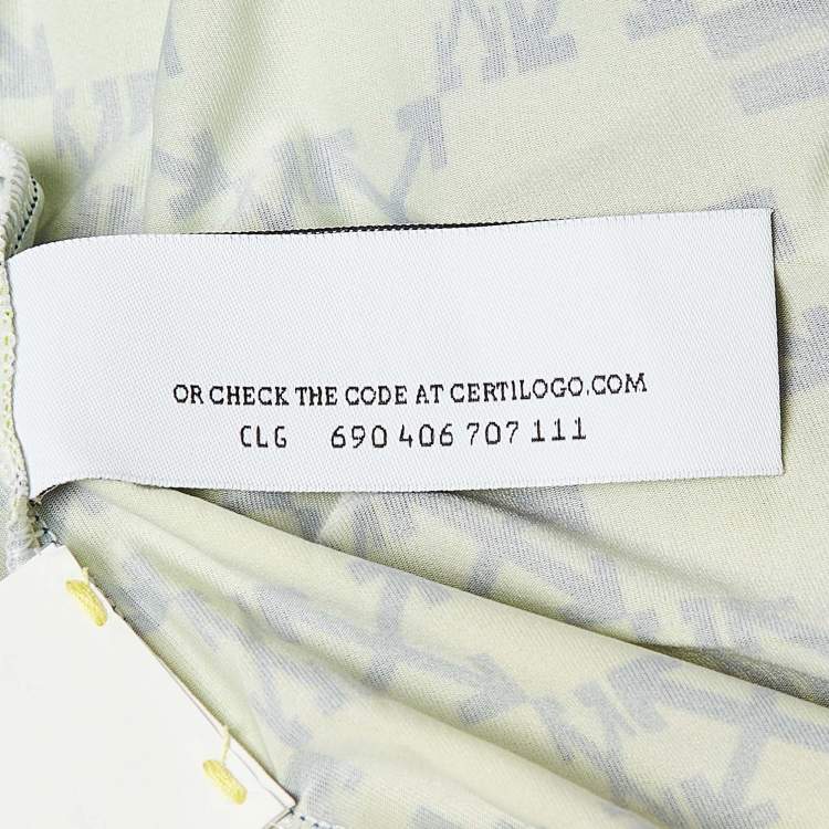 Pre Owned Off-White Multicolor Monogram Jersey Athletic T-Shirt L