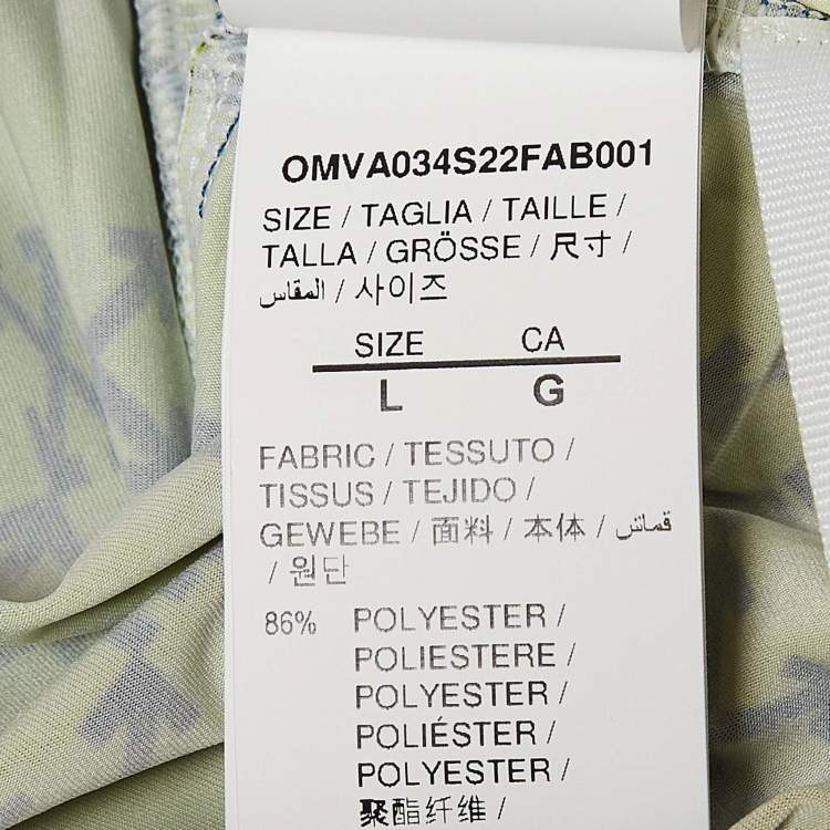 Pre Owned Off-White Multicolor Monogram Jersey Athletic T-Shirt L