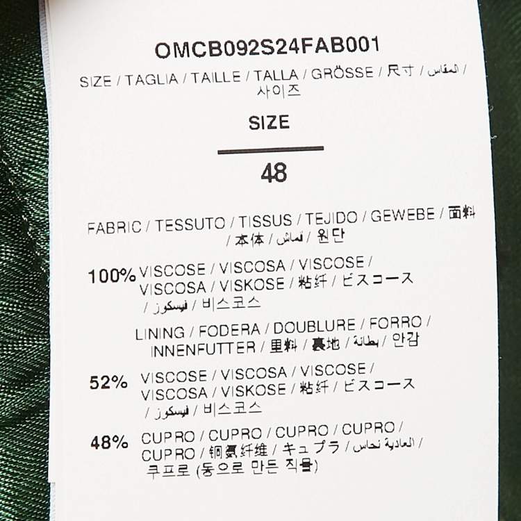Pre Owned Off-White Green Bandana Print Satin Bermuda Shorts M