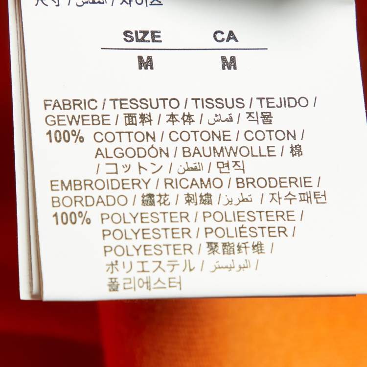 Pre Owned Off-White Orange Golden Ratio Cotton Long Sleeve T-Shirt M