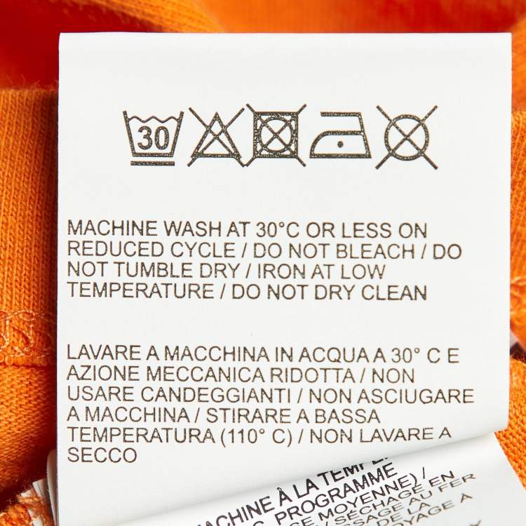 Pre Owned Off-White Orange Golden Ratio Cotton Long Sleeve T-Shirt M