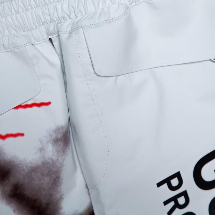 Pre Owned Off-White Multicolor Graffiti Print Goretex Pants XXS