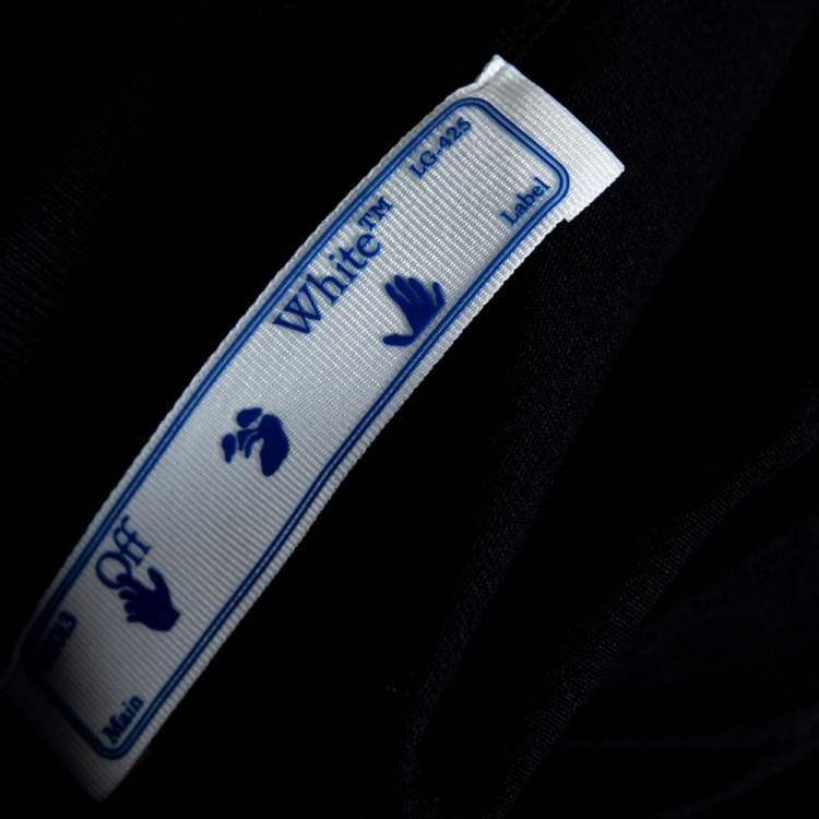 Pre Owned Off-White Black Monalisa Printed Cotton Short Sleeve T-Shirt XL